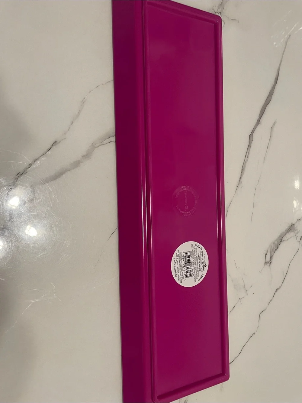 Decorative Pink and Red Zebra Tray - Home Accents